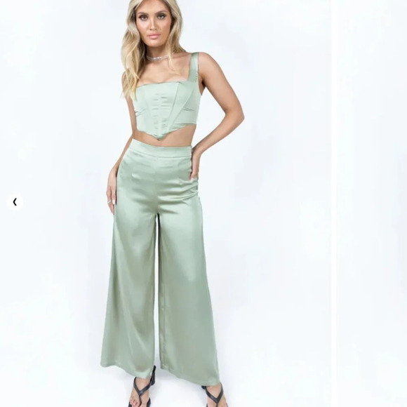 Princess Polly Elias Corset Set NWT  Sage Green Size 12 - Picture 2 of 14